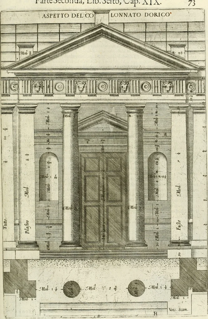 An illustration from L'idea della architettura vniversale, 1615, leaf 502