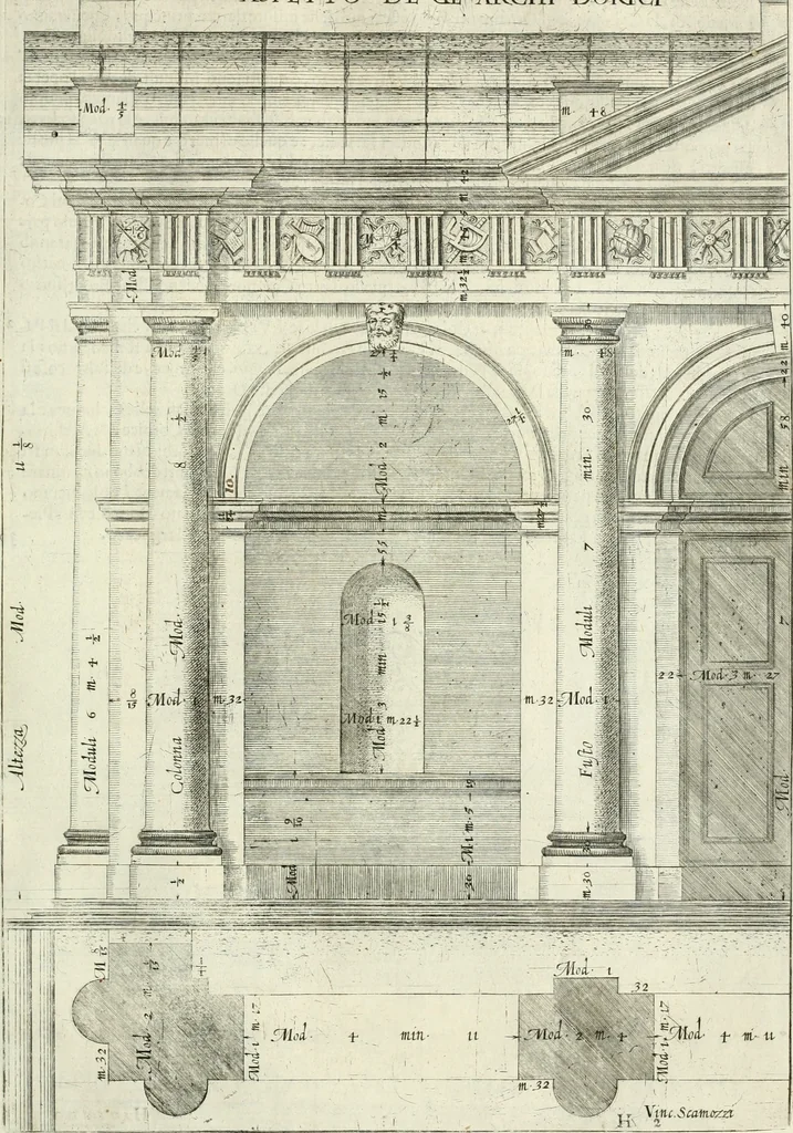 An illustration from L'idea della architettura vniversale, 1615, leaf 504