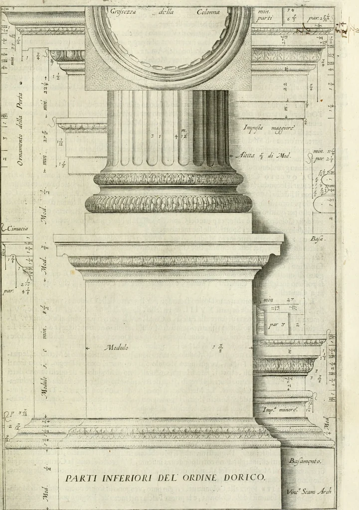 An illustration from L'idea della architettura vniversale, 1615, leaf 510