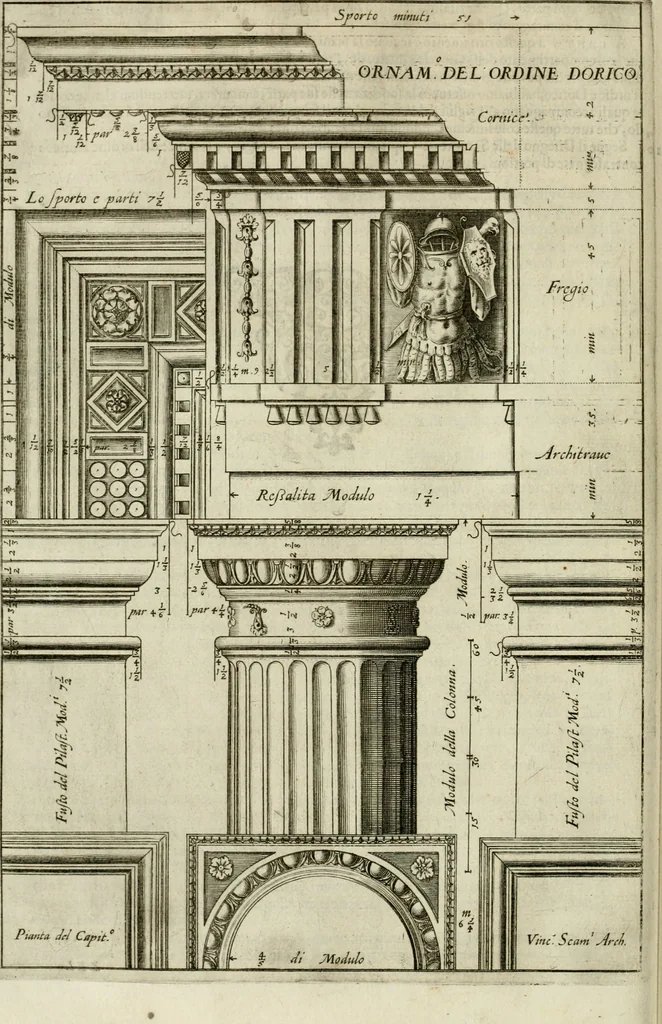 An illustration from L'idea della architettura vniversale, 1615, leaf 513