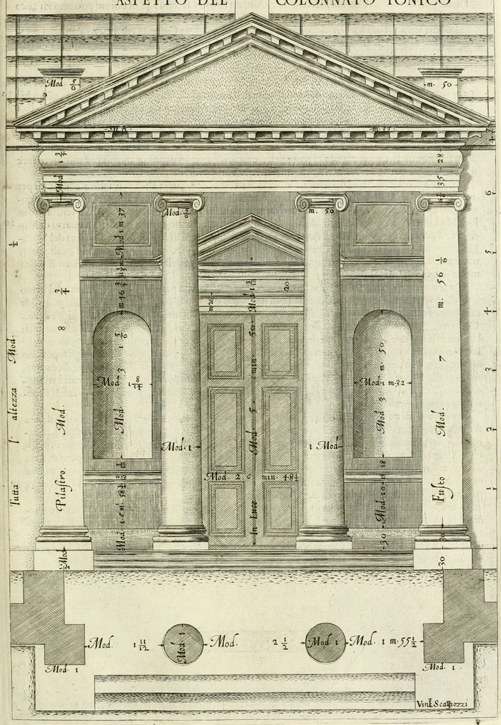 An illustration from L'idea della architettura vniversale, 1615, leaf 518