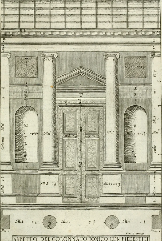 An illustration from L'idea della architettura vniversale, 1615, leaf 522