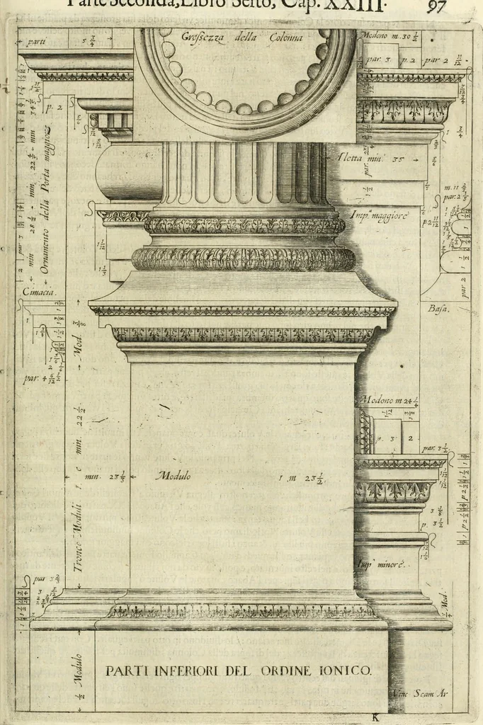 An illustration from L'idea della architettura vniversale, 1615, leaf 526