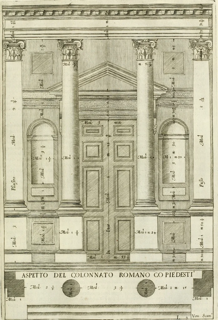 An illustration from L'idea della architettura vniversale, 1615, leaf 540