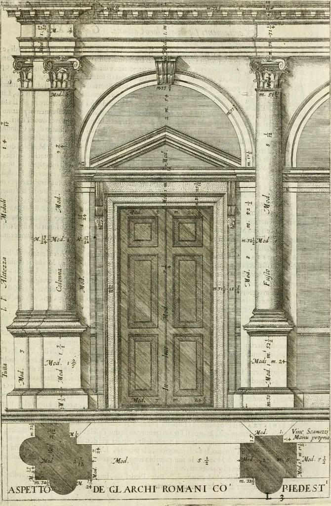 An illustration from L'idea della architettura vniversale, 1615, leaf 542