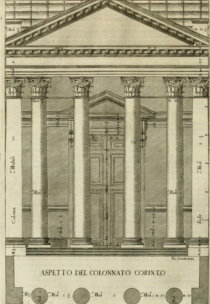 An illustration from L'idea della architettura vniversale, 1615, leaf 553