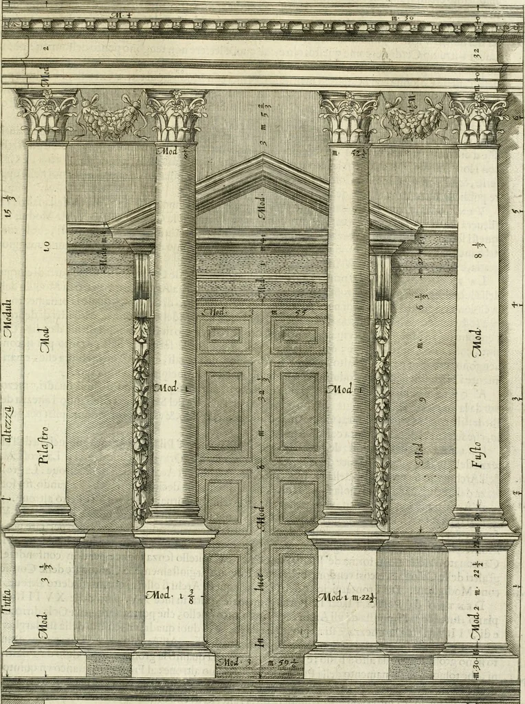 An illustration from L'idea della architettura vniversale, 1615, leaf 558