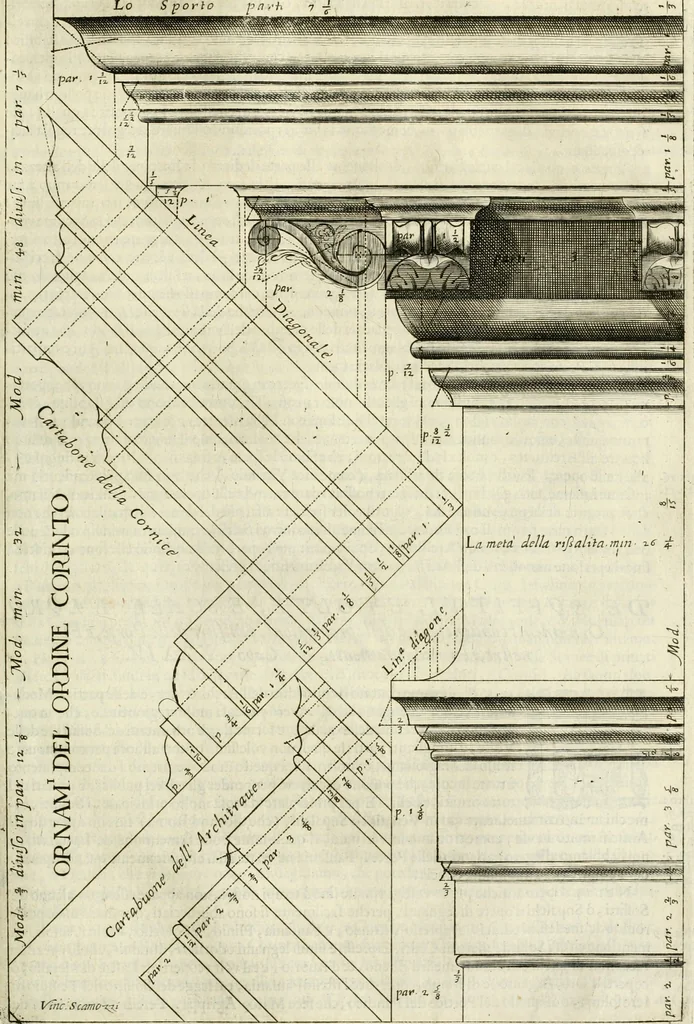 An illustration from L'idea della architettura vniversale, 1615, leaf 584