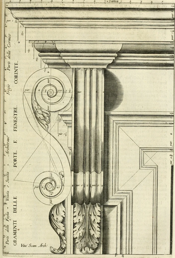 An illustration from L'idea della architettura vniversale, 1615, leaf 592