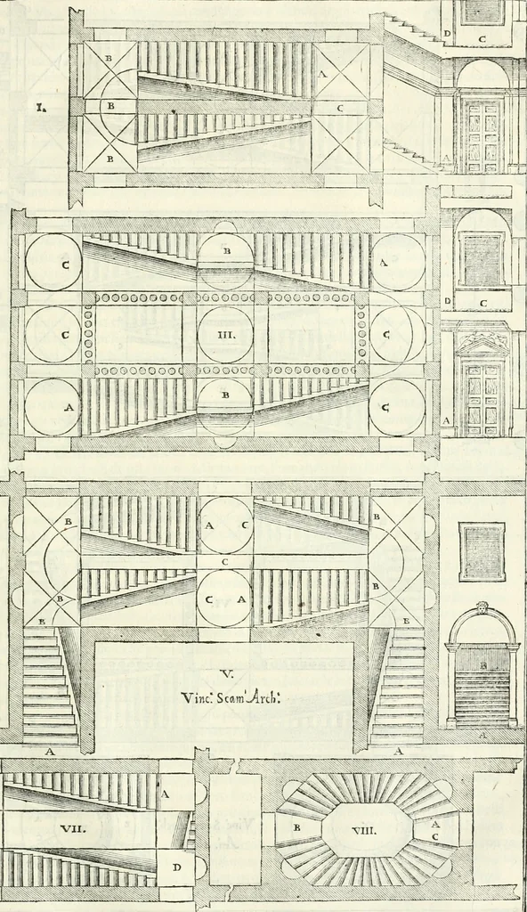An illustration from L'idea della architettura vniversale, 1615, leaf 748