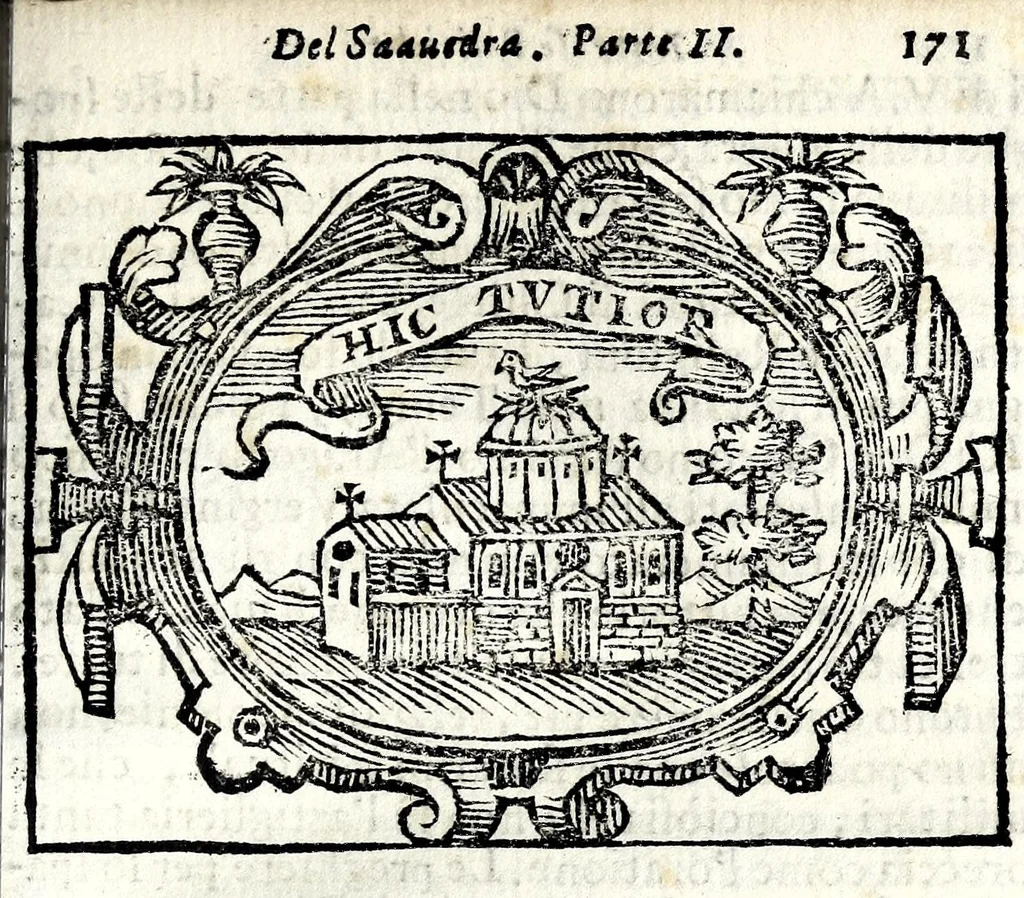An illustration from L'idea del principe politico christiano, 1684, leaf 201