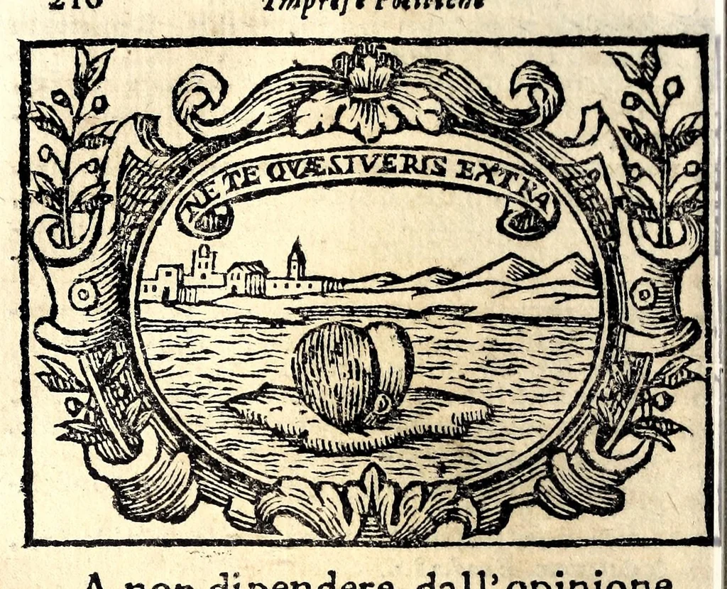 An illustration from L'idea del principe politico christiano, 1684, leaf 246