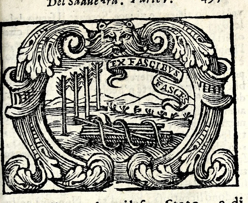 An illustration from L'idea del principe politico christiano, 1684, leaf 527