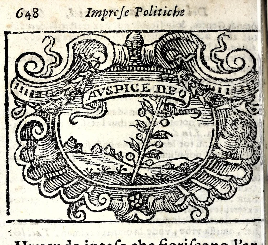 An illustration from L'idea del principe politico christiano, 1684, leaf 680