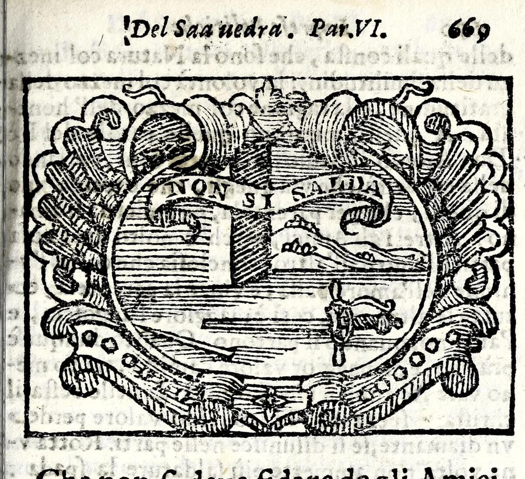 An illustration from L'idea del principe politico christiano, 1684, leaf 701