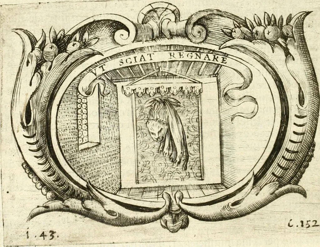 An illustration from L'idea di vn prencipe politico christiano, 1648, leaf 175