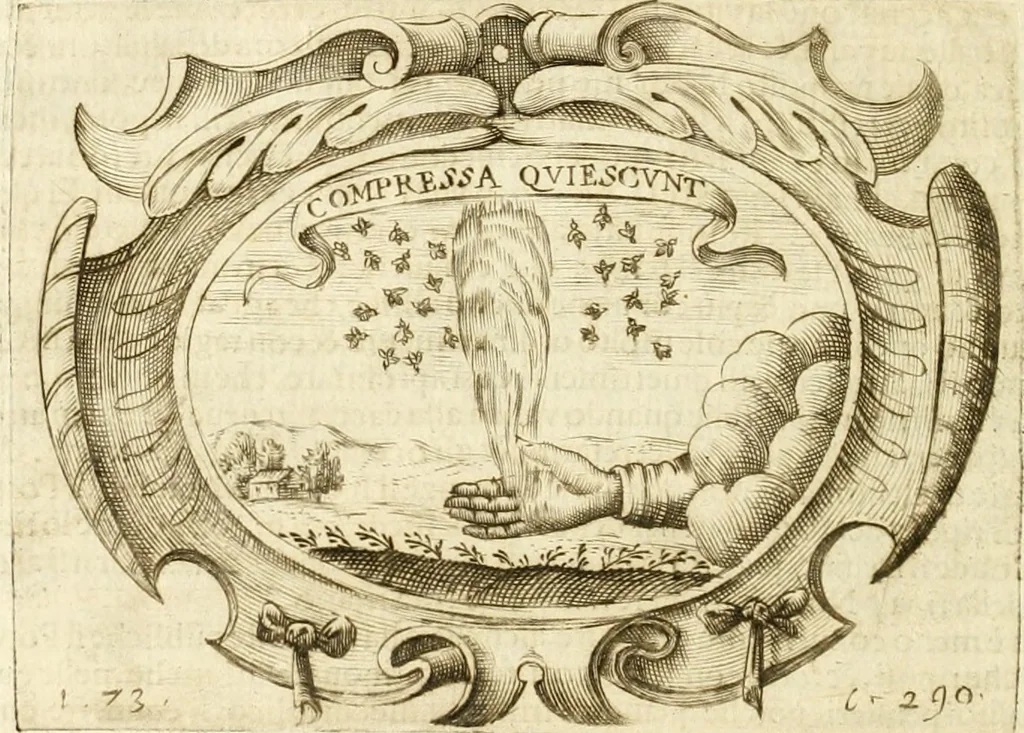 An illustration from L'idea di vn prencipe politico christiano, 1648, leaf 313