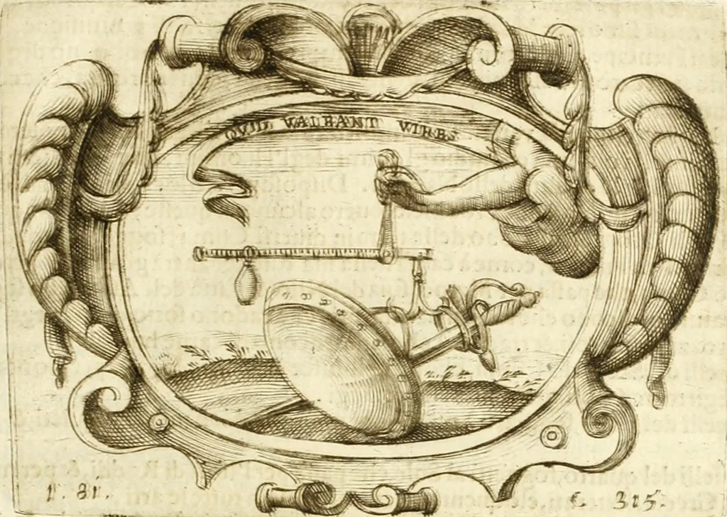 An illustration from L'idea di vn prencipe politico christiano, 1648, leaf 338