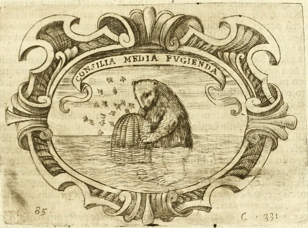 An illustration from L'idea di vn prencipe politico christiano, 1648, leaf 354