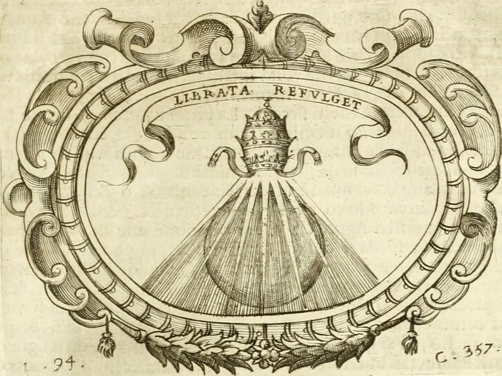 An illustration from L'idea di vn prencipe politico christiano, 1648, leaf 380
