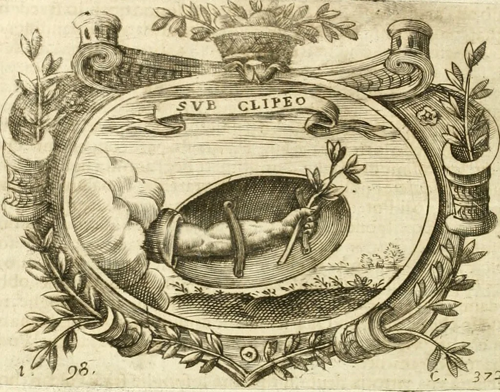 An illustration from L'idea di vn prencipe politico christiano, 1648, leaf 395