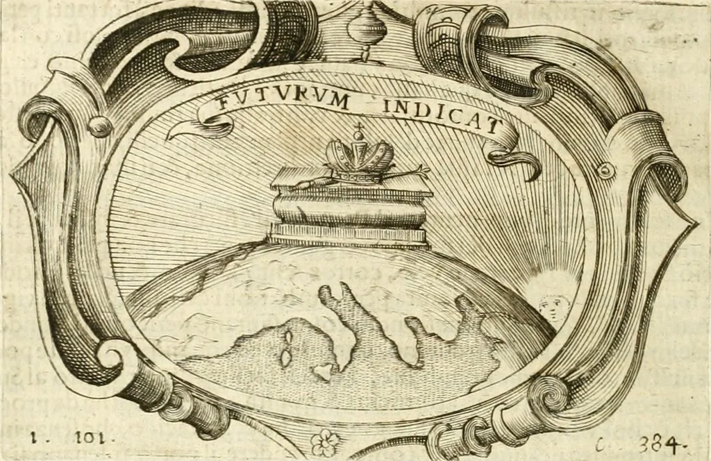 An illustration from L'idea di vn prencipe politico christiano, 1648, leaf 407
