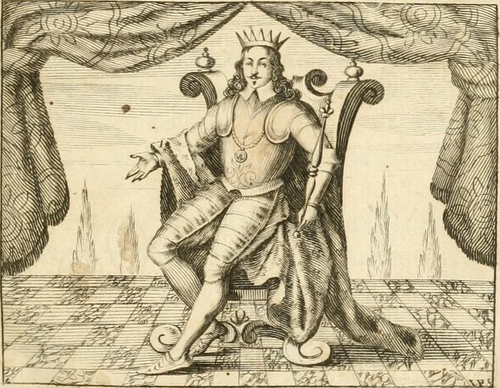 An illustration from L'idea di vn prencipe politico christiano, 1648, leaf 6