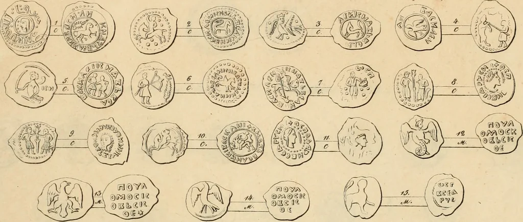 An illustration from Lietopis russk numizmatiki, 1842, leaf 102
