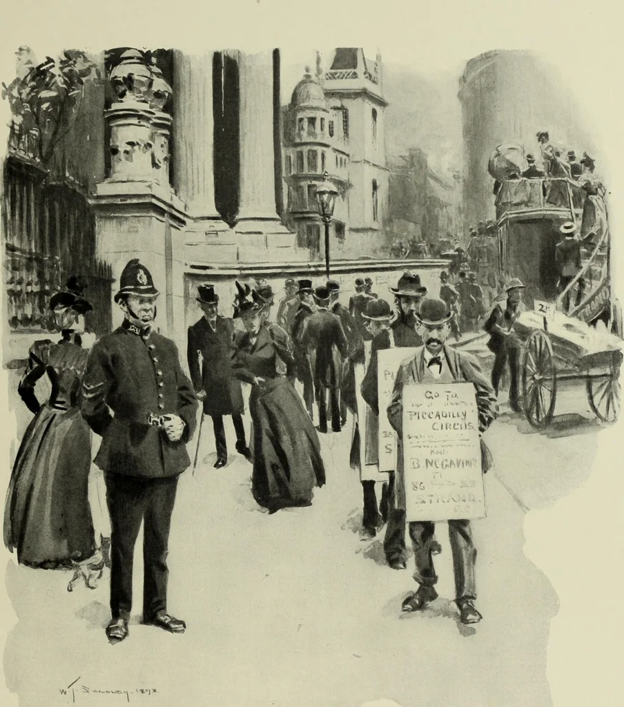 An illustration from Life and character, 1899, leaf 74