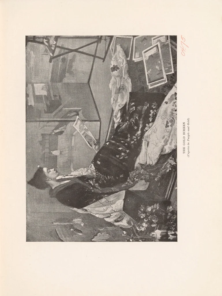 An illustration from The life of James McNeill Whistler, 1908, leaf 213