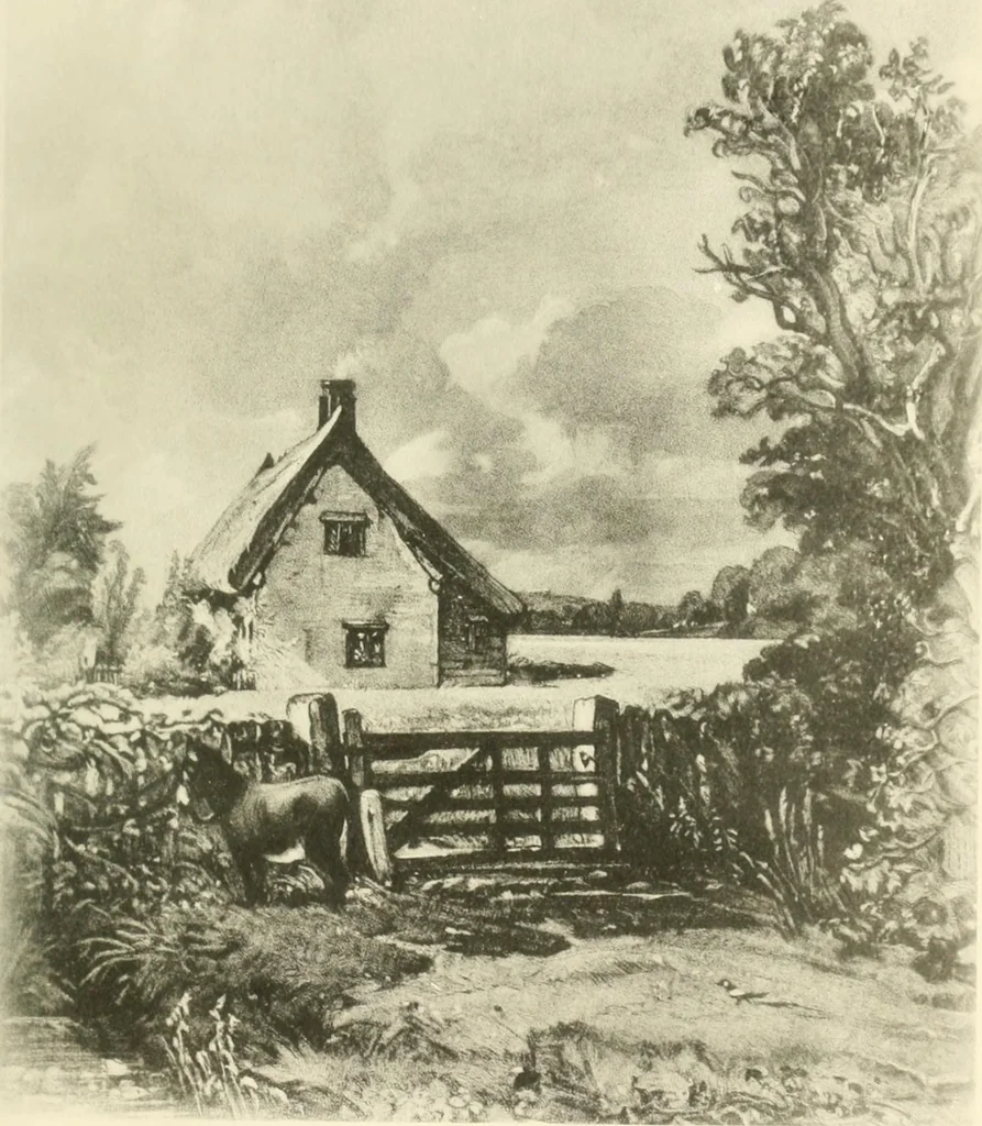 An illustration from Life and letters of John Constable, R. A, 1896, leaf 126