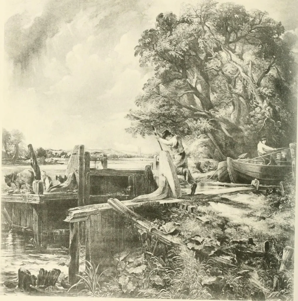 An illustration from Life and letters of John Constable, R. A, 1896, leaf 239
