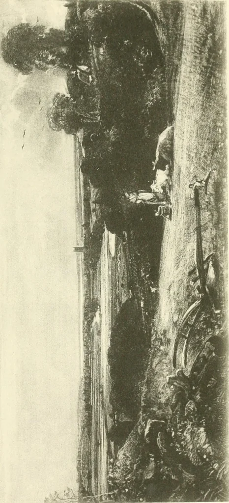 An illustration from Life and letters of John Constable, R. A, 1896, leaf 356