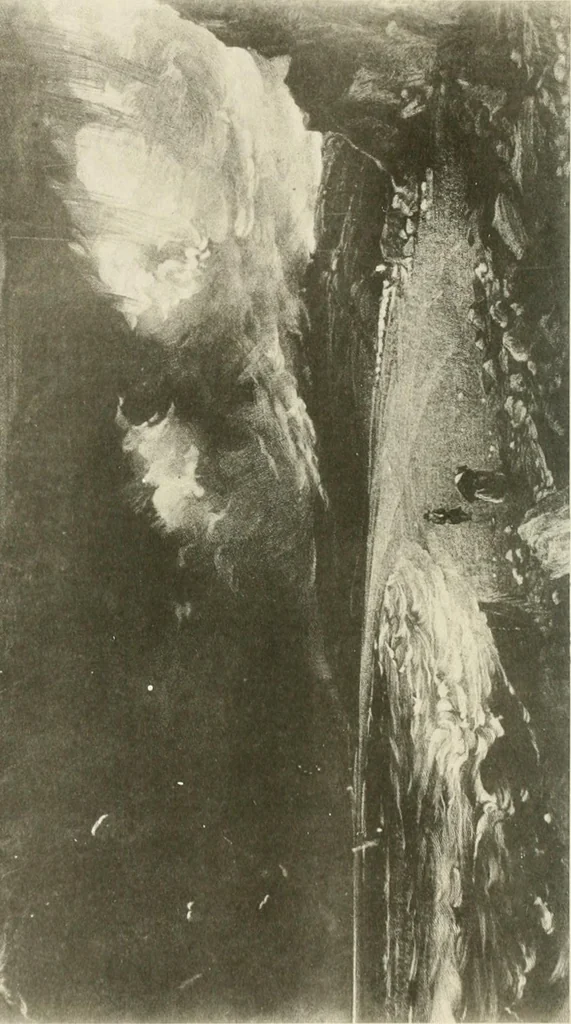 An illustration from Life and letters of John Constable, R. A, 1896, leaf 369
