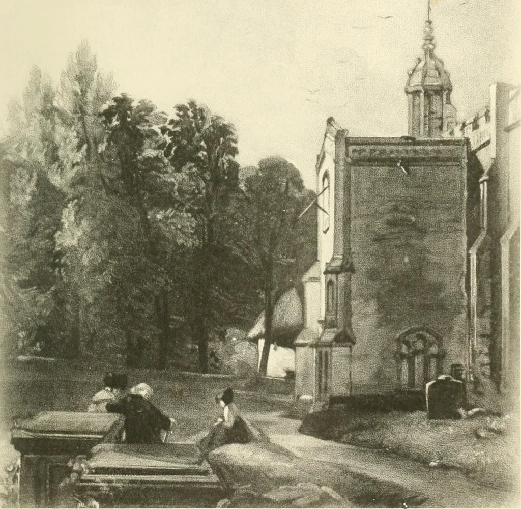 An illustration from Life and letters of John Constable, R. A, 1896, leaf 56