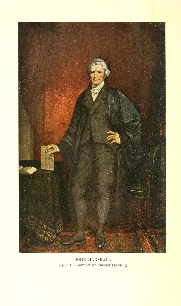 An illustration from The life of John Marshall, 1916, leaf 8