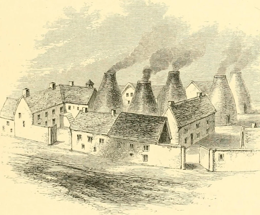 An illustration from The life of Josiah Wedgwood, from his private correspondence and family papers ... with an introductory sketch of the art of pottery in England, 1865, leaf 496