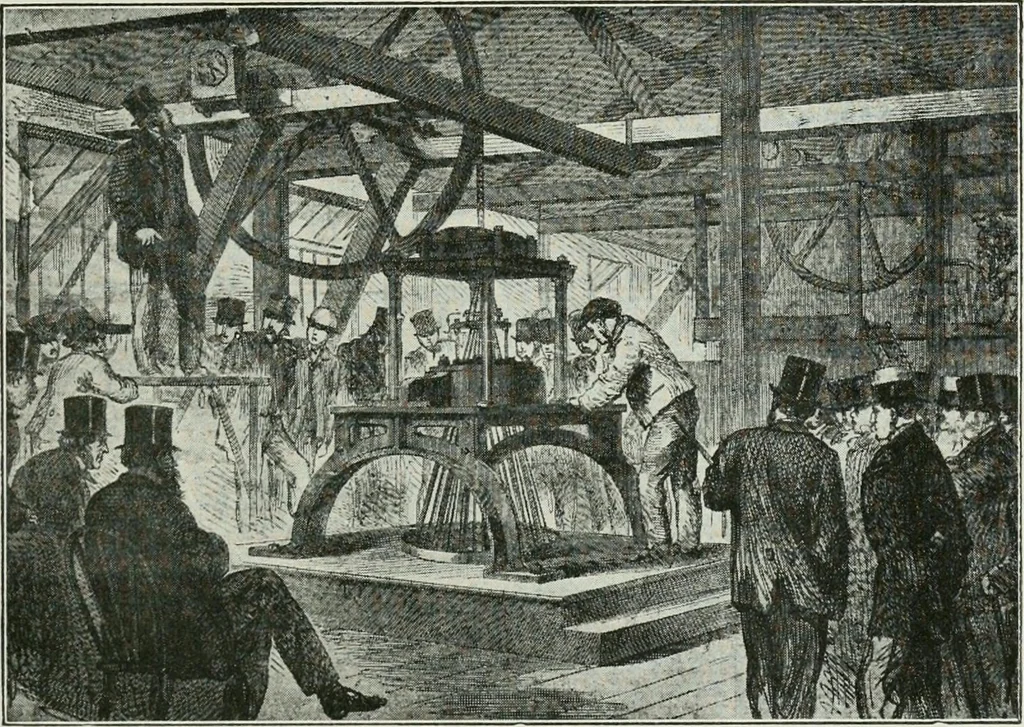 An illustration from The life story of the late Sir Charles Tilston Bright, civil engineer; with which is incorporated the story of the Atlantic cable, and the first telegraph to India and the colonies, 1899, leaf 162