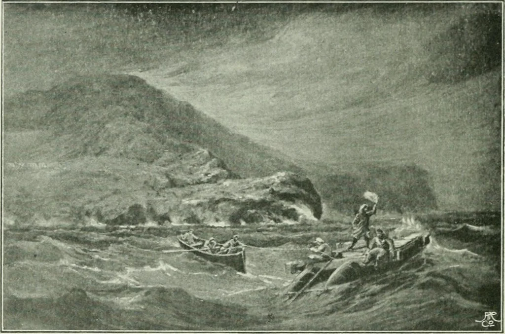 An illustration from The life story of the late Sir Charles Tilston Bright, civil engineer; with which is incorporated the story of the Atlantic cable, and the first telegraph to India and the colonies, 1899, leaf 229
