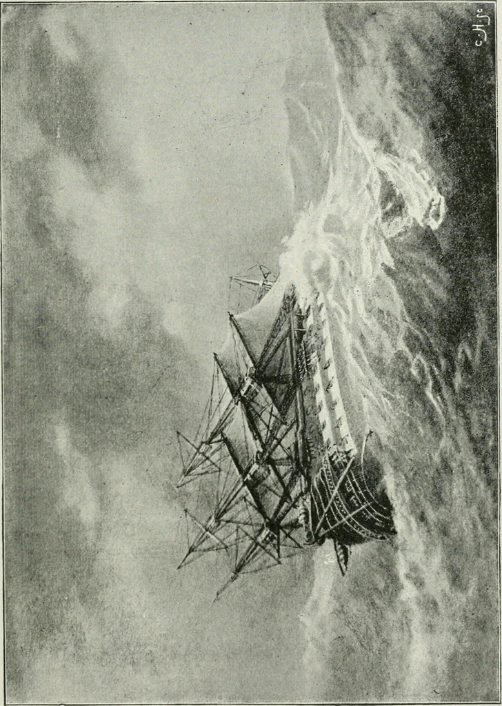 An illustration from The life story of the late Sir Charles Tilston Bright, civil engineer; with which is incorporated the story of the Atlantic cable, and the first telegraph to India and the colonies, 1899, leaf 276