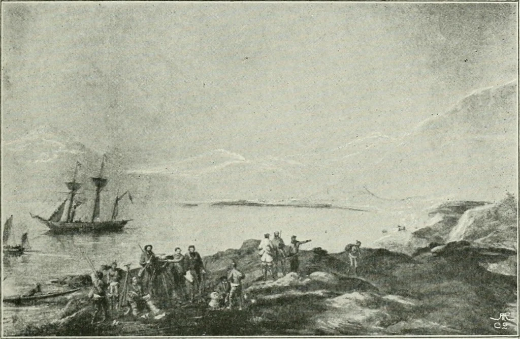 An illustration from The life story of the late Sir Charles Tilston Bright, civil engineer; with which is incorporated the story of the Atlantic cable, and the first telegraph to India and the colonies, 1899, leaf 400