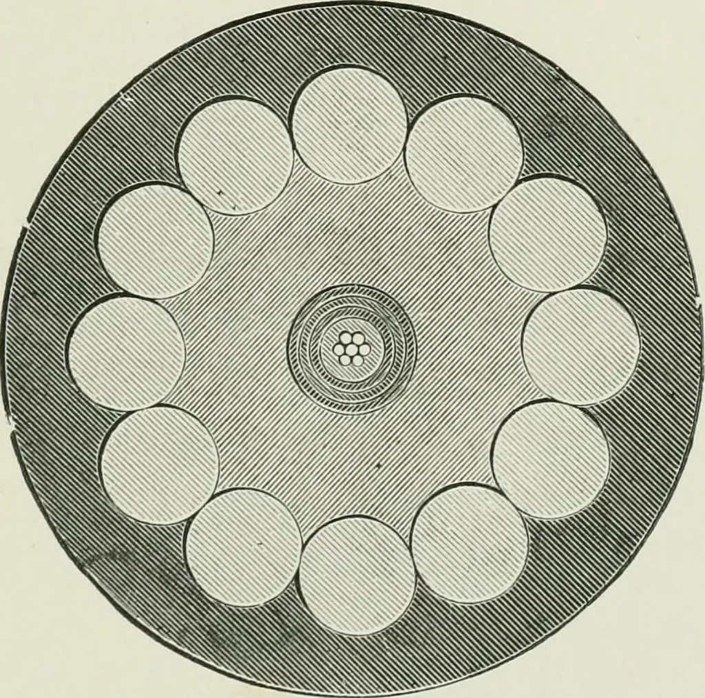 An illustration from The life story of the late Sir Charles Tilston Bright, civil engineer; with which is incorporated the story of the Atlantic cable, and the first telegraph to India and the colonies, 1899, leaf 416