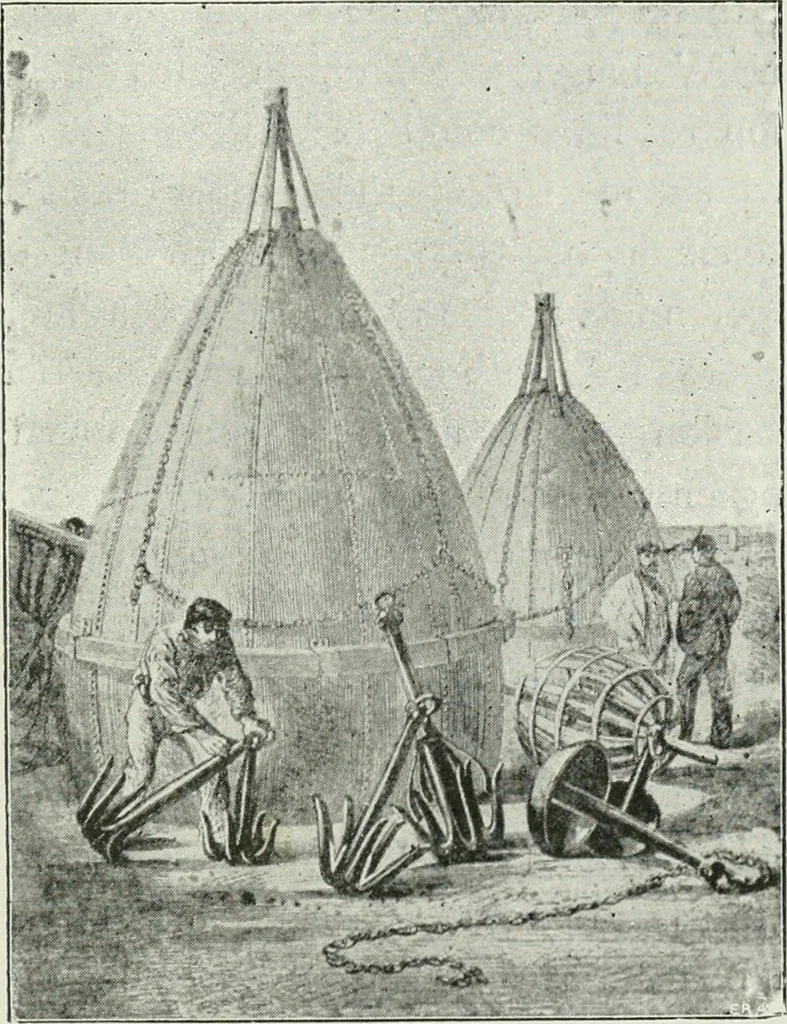 An illustration from The life story of the late Sir Charles Tilston Bright, civil engineer; with which is incorporated the story of the Atlantic cable, and the first telegraph to India and the colonies, 1899, leaf 418