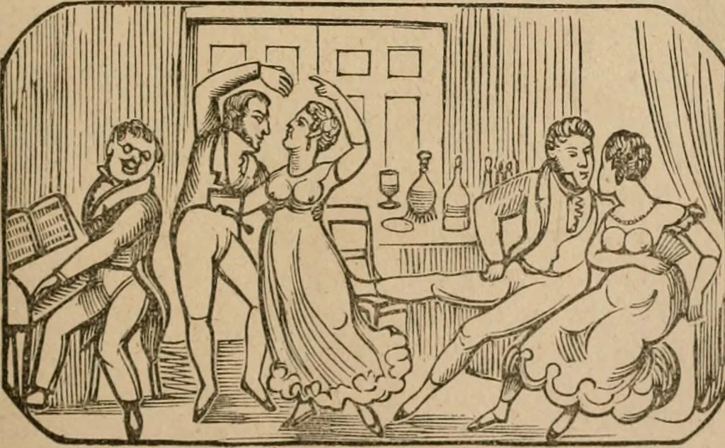 An illustration from The life and times of James Catnach : (late of Seven Dials), ballad monger, 1878, leaf 146