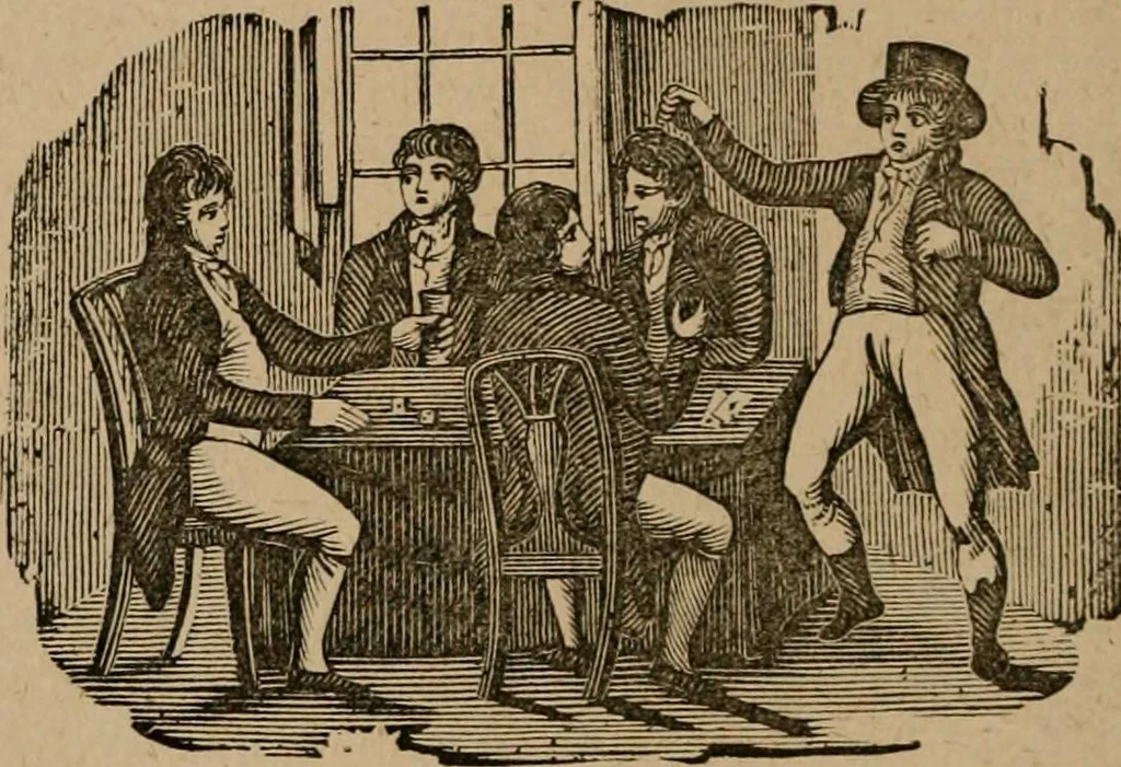 An illustration from The life and times of James Catnach : (late of Seven Dials), ballad monger, 1878, leaf 167