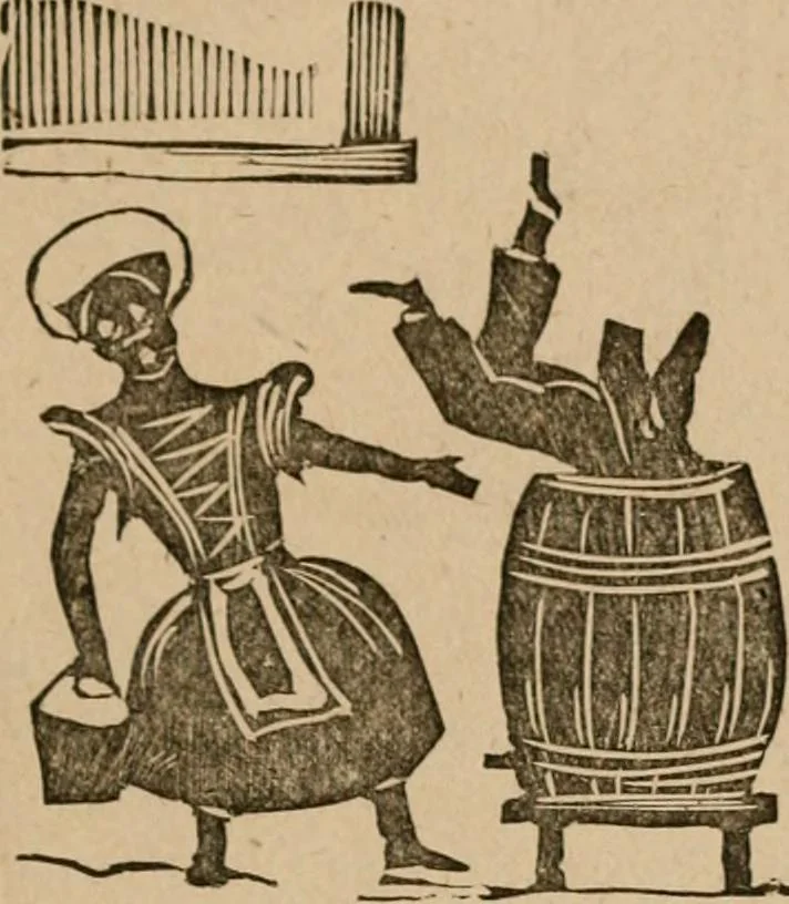 An illustration from The life and times of James Catnach : (late of Seven Dials), ballad monger, 1878, leaf 190