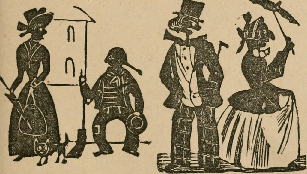 An illustration from The life and times of James Catnach : (late of Seven Dials), ballad monger, 1878, leaf 234
