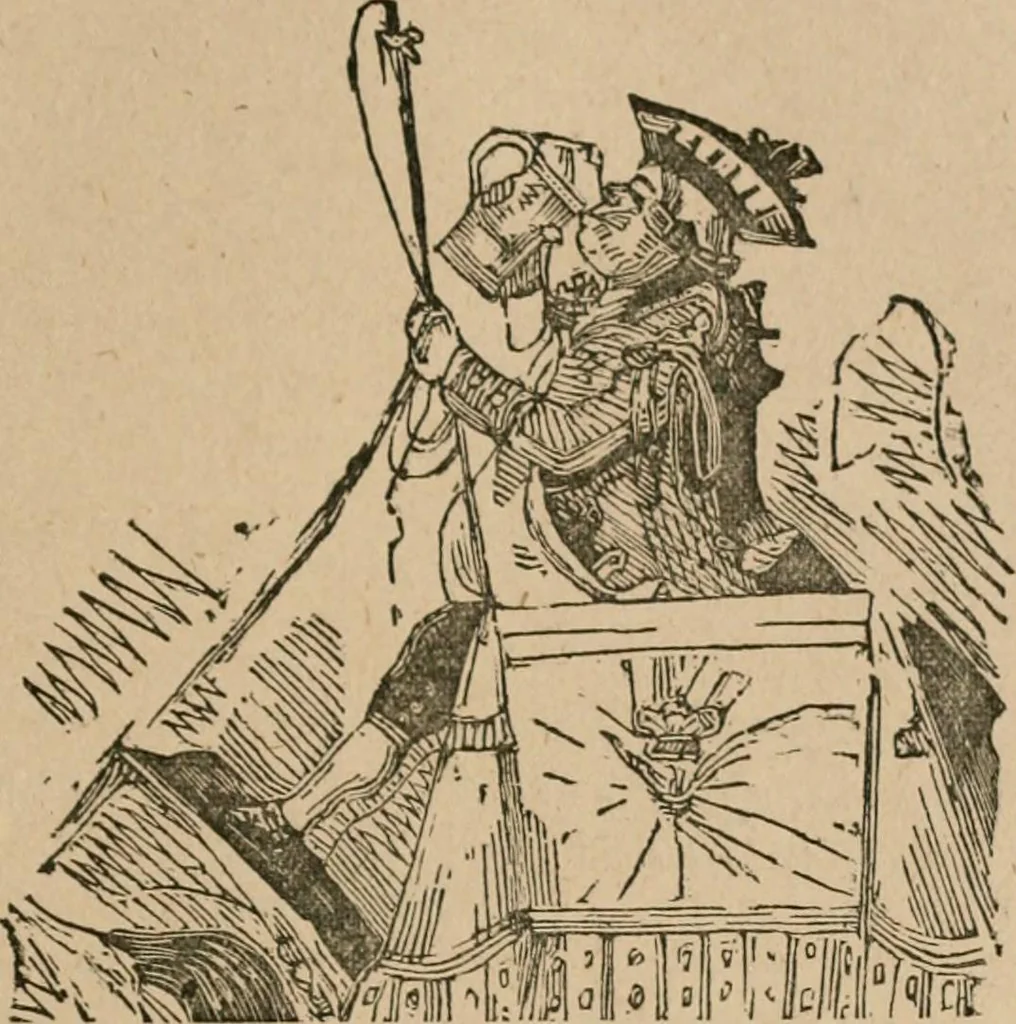 An illustration from The life and times of James Catnach : (late of Seven Dials), ballad monger, 1878, leaf 238