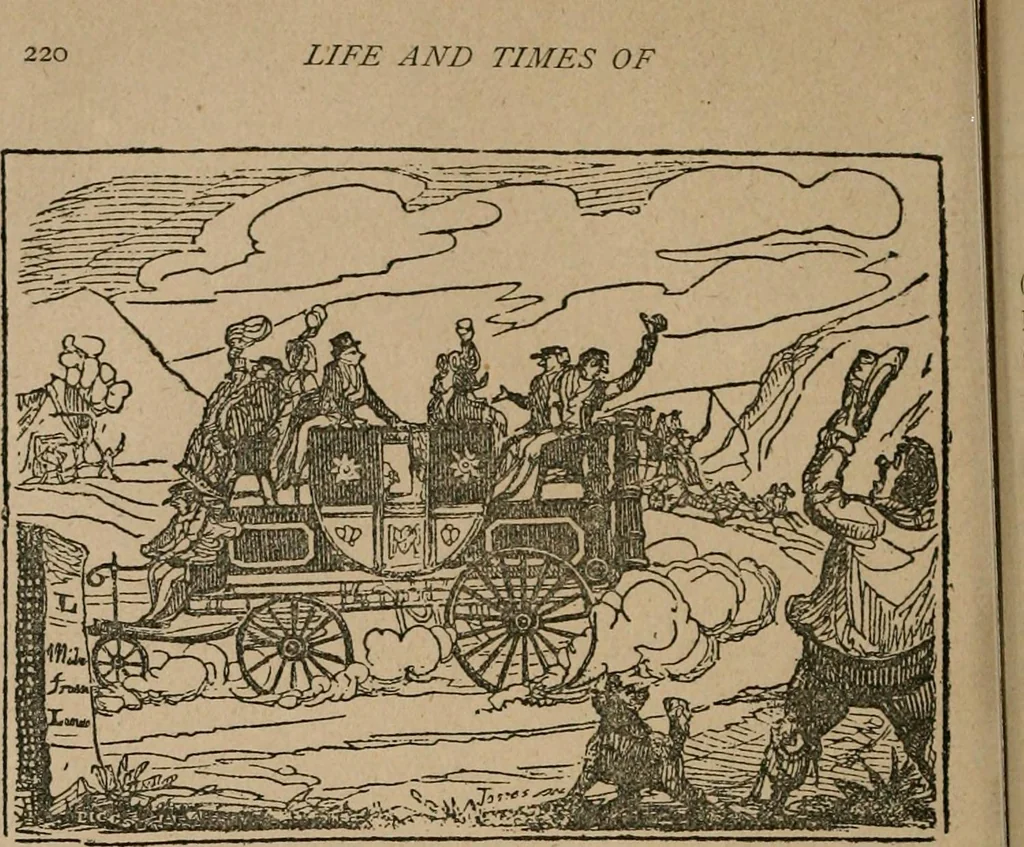 An illustration from The life and times of James Catnach : (late of Seven Dials), ballad monger, 1878, leaf 241
