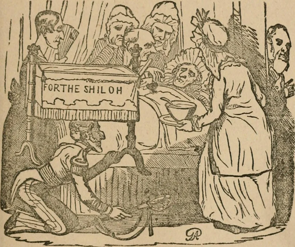 An illustration from The life and times of James Catnach : (late of Seven Dials), ballad monger, 1878, leaf 248